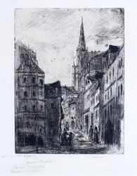Rue Malpalue w Rouen, ok. 1885 r.