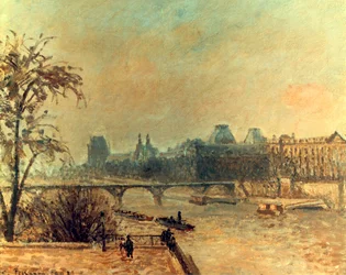 Sekwana i Luwr, Paryż, 1903