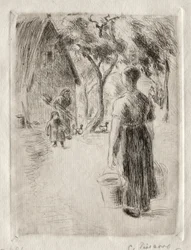 Chłopka niosąca wiadra, 1889.