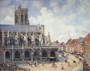 Kościół św. Jacquesa w Dieppe w porannym słońcu; Kościół Saint-Jacques w Dieppe Poranek, słońce 1901
