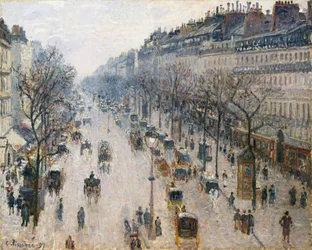 Boulevard Montmartre w zimowy poranek, 1897.