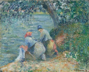 Praczki na brzegu, Pontoise, 1878.