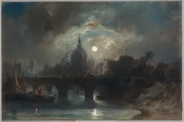 Widok miasta nocą, 1831.