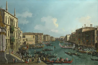Regaty na Canale Grande, około 1740