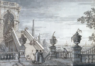 Capriccio z monumentalną klatką schodową
