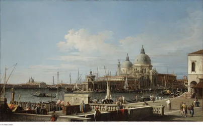 Według Canaletta - Wenecja Dogana i Santa Maria della Salute z Molo, ok. 1740-1760 r.