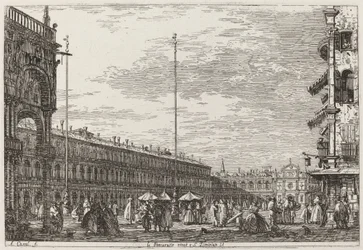 Le Procuratie niove e S. Ziminian V. [u góry po prawej], c. 17351746.