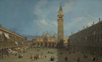 Piazza San Marco, koniec lat 20. XVIII wieku.