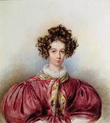 Portret George Sand (1804-76) 1830 (pastel na papierze)