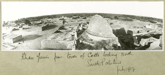 Khan Yunis z wieży zamkowej, Południowa Palestyna, lipiec 1917 r.
