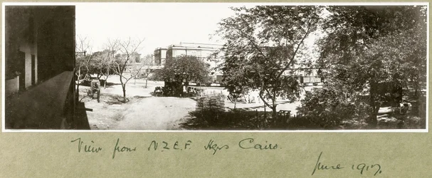 Widok z Kwatery Głównej N.Z.M.F.A, Kair, czerwiec 1917 r.