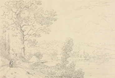 Patrząc na Wootton Bridge, Isle of Wight, sierpień 1828