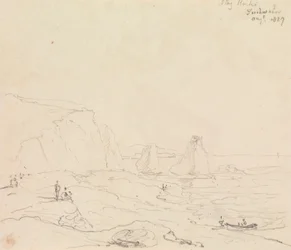 Stag Rocks, Freshwater, sierpień 1827