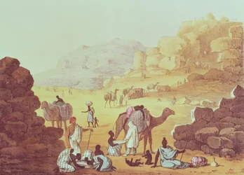 Karawana niewolników, płyta z "A Narrative of Travels in Northern Africa