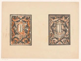 Dwa ekslibrisy Carel Lion Cachet