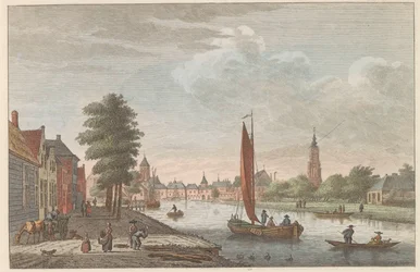 Widok Amersfoort, ok. 1790 Delft van de Vaart na wystawie / Nagroda Delft du Cote de la riviere dit le Schie (tytuł na obiekcie)