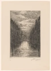 Kanał w Dordrecht nocą? Dordrecht. Canal, effet de soir (tytuł oryginalny)