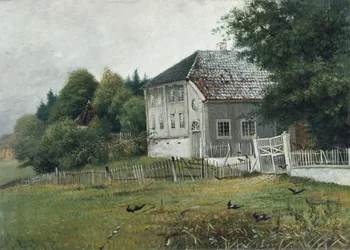 Dom notariusza w Drøbaku (olej na płótnie)