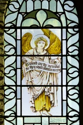 Betws Bledrws, St Bledrws, Shrigley & Hunt (1873-1982), Carl Almquist, Anioł ze zwojem, 1887