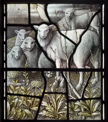 Over Wyresdale, Christ Church, Shrigley & Hunt (1873-1982), Carl Almquist, The Shepherds Church, Pasterz, Owce, 18