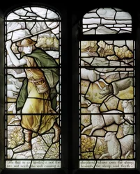 Over Wyresdale, Christ Church, Shrigley & Hunt (1873-1982), Carl Almquist, The Shepherds Church, Pasterz, Owce, 18