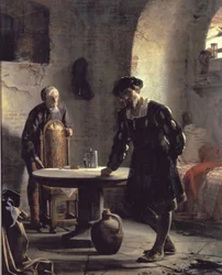 Król Chrystian II w więzieniu