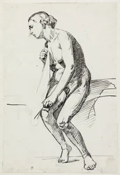 Studia do obrazu muzeum „Jairi datter” (kms835)