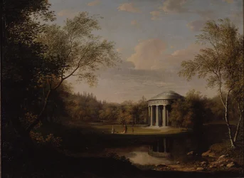 Widok Świątyni Przyjaźni w Pawłowsku, ok. godz. 1800
