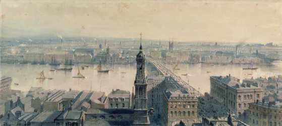 Widok Londynu z pomnika patrzącego na południe, 1848