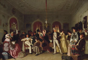 Poczekalnia pierwszej i drugiej klasy, ok. 1860 r.