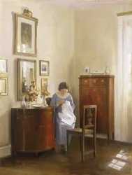 Wnętrze z Panią Szwalną, ok.1910