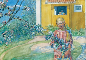 Dziewczyna z kwiatem jabłoni, 1914