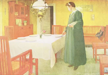 Szkoła Gospodarstwa Domowego, Scena Jadalnia, wyd. w „Last Licht Hinten” („Wpuśćmy więcej światła”), 1908