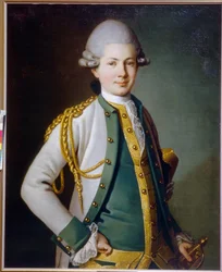 Portrait du comte Nicolay Semyonovich Mordvinov (1754-1845) (Portret hrabiego N.S. Mordvinova). Obraz Carla Ludwiga Johanna Christinecka (1733-1793 lub 1794), olej na płótnie