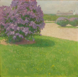 Plac Bohaterów z bzami, ok. 1900 (olej na płótnie)