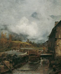 Młyn wodny w Goisern (według Emila Jakoba Schindlera)