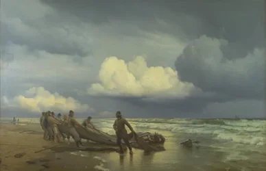 Rybacy ciągną na mokro na Skagen Nordstrand