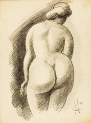 Stojąca kobieta nago