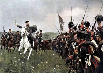 Generał Blücher przed bitwą nad Kaczbach, 26 sierpnia 1813