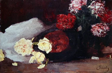 Martwa natura z różami herbacianymi, ok.1885 (olej na płótnie)