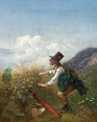 Botanik łapiący motyle, ok. 1837