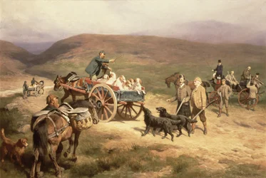Polowanie na cietrzewie w posiadłości Glentanar w Aberdeenshire, 1889
