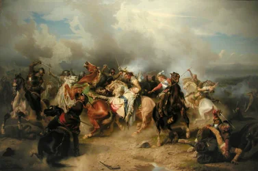 Szwedzki: Śmierć Gustawa II Adolfa w bitwie pod Lützen Bitwa pod Lützen (1632)