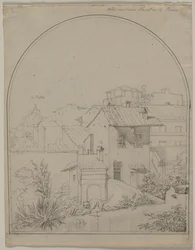 Widok z Mojego Okna w Rzymie, ok. godz. 1817.