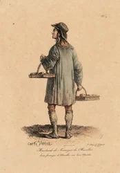 Sprzedawca serów z Marolles z „Les cris de Paris” ok. 1823-25 (litho)