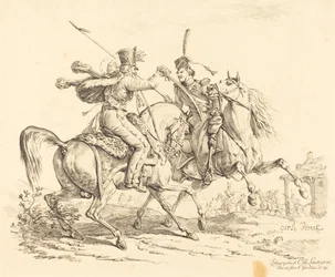 Hussard uderzający kozakiem