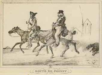 Sceny z życia codziennego, drogi i ścieżki: Droga do Poissy..., 1816.
