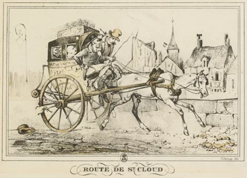 Sceny z życia codziennego, drogi i ścieżki: droga do Saint-Cloud
