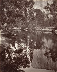 Lustrzany widok El Capitan, Yosemite, ca. 1872, wydrukowany ca. 1876.