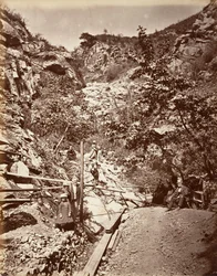 Gorące Źródła Siarkowe, Santa Barbara, 1876, druk ok. 1876.